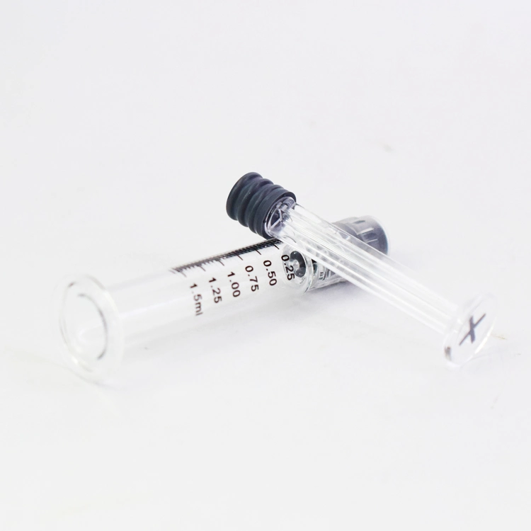 Disposable Prefilled Luer Lock Oil Packaging Glass Syringe 1 Ml Glass Syringes