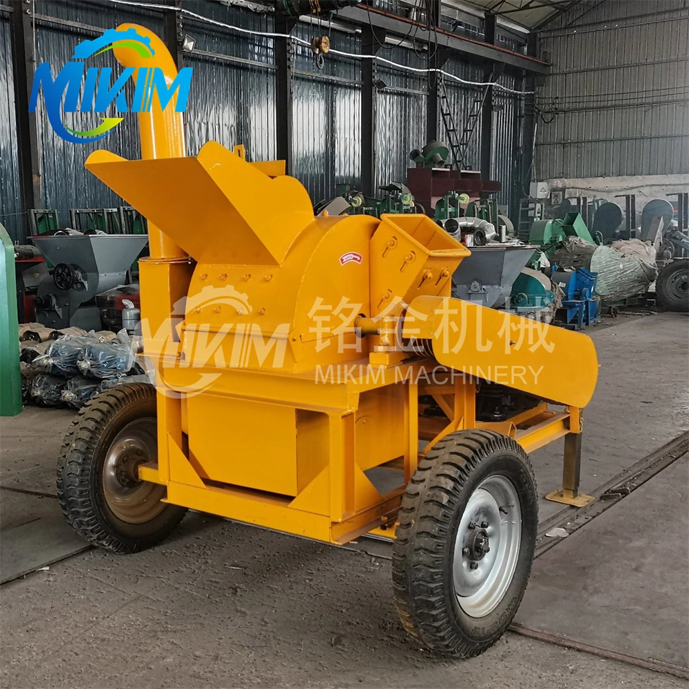 Wood Chipper Shredder Grinder Machine Tree Branch Hammer Mill Mobile Wood Crusher Industrial Wood Sawdust Machine