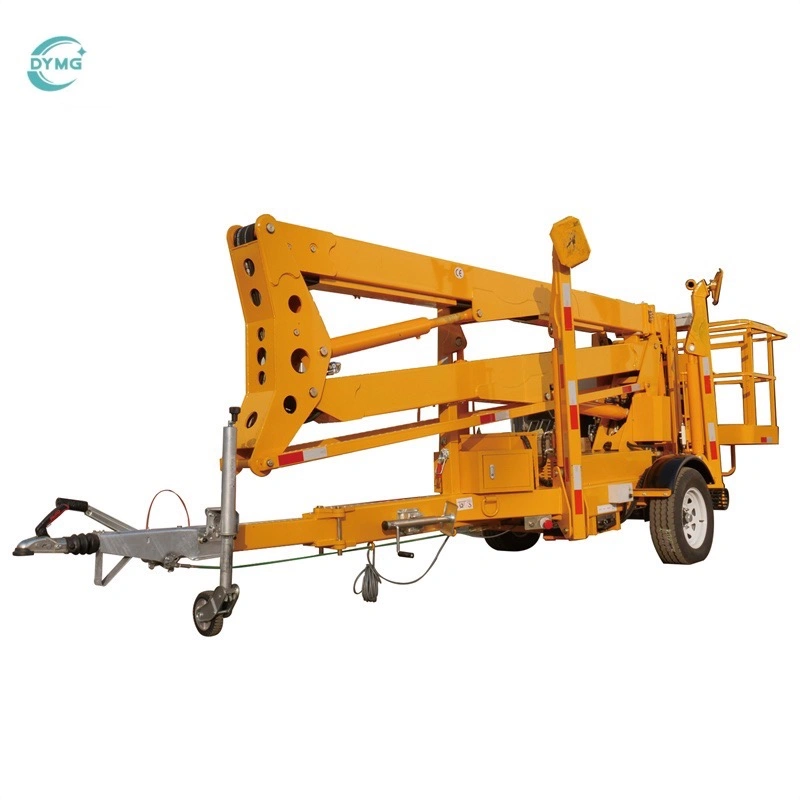 Dymg 8m 10m 12m 14m 16m 18m Towable Electric Articulated Boom Lift Platform Cherry Picker