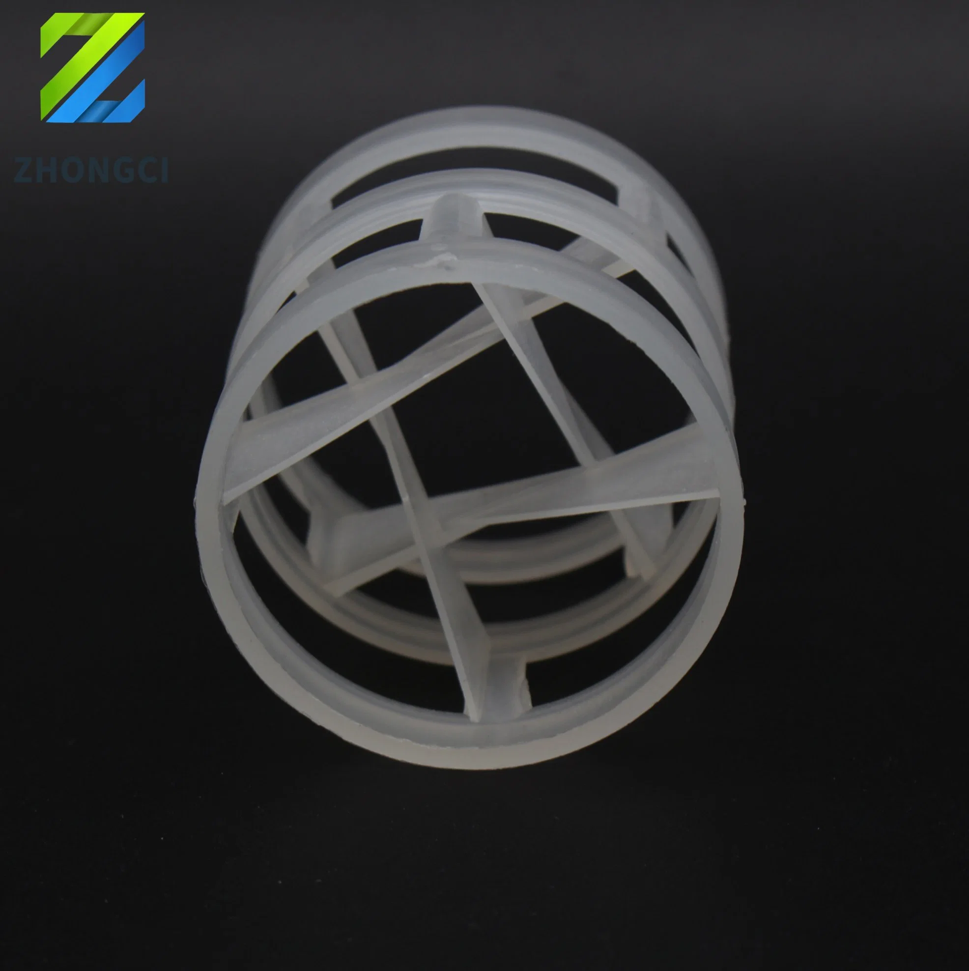 50mm White Reinforced PP Plastic Water Treatment Purification Waste Gas Tower Packing Pall Ring