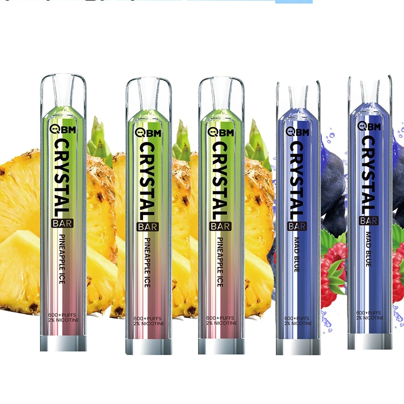 En stock maintenant livraison rapide Vape stylo jetable 2% NIC Salt E CIG Puff 600 Crystal Vape