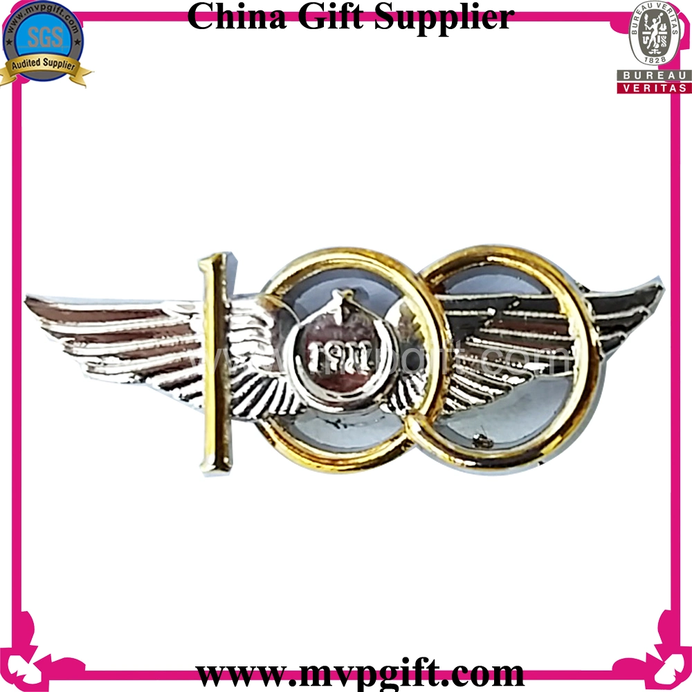 China Custom High quality/High cost performance Metal 2 Tone Color Enamel Military Souvenir Badge