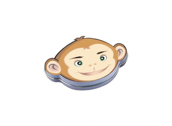 Monkey форму конфеты Тин Тин металла коробки для конфеты мята Тин Тин окно может быть для мелкосеменной сахарной конфеты металлическую коробку