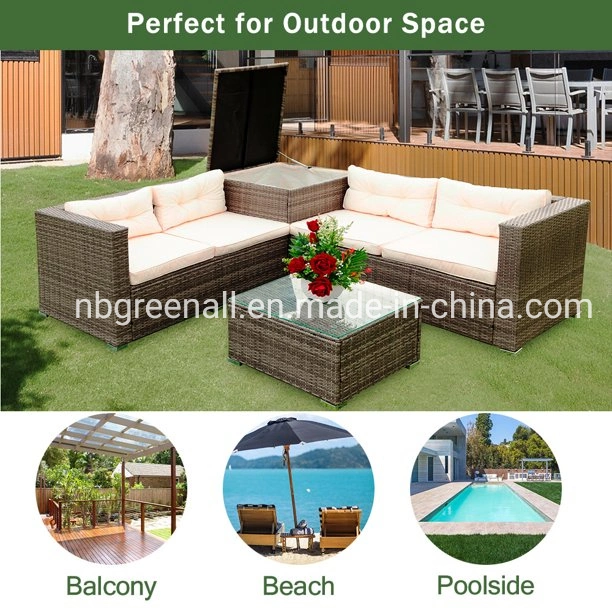 Four-Piece Outdoor Patio Garden Rattan Wicker Home Hotel Sofa Set Furniture