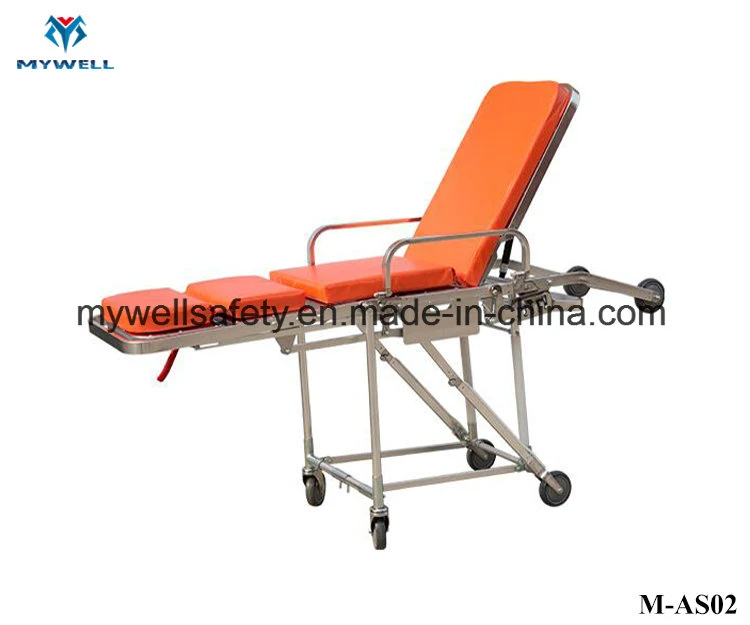 M-As02 Hot Sales Cheap Medical Folding Low Frame Ambulance Stretcher