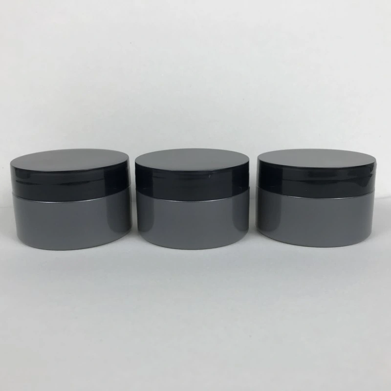 Negro Color Straight PET Cosmetic Container Cream Jar Packaging