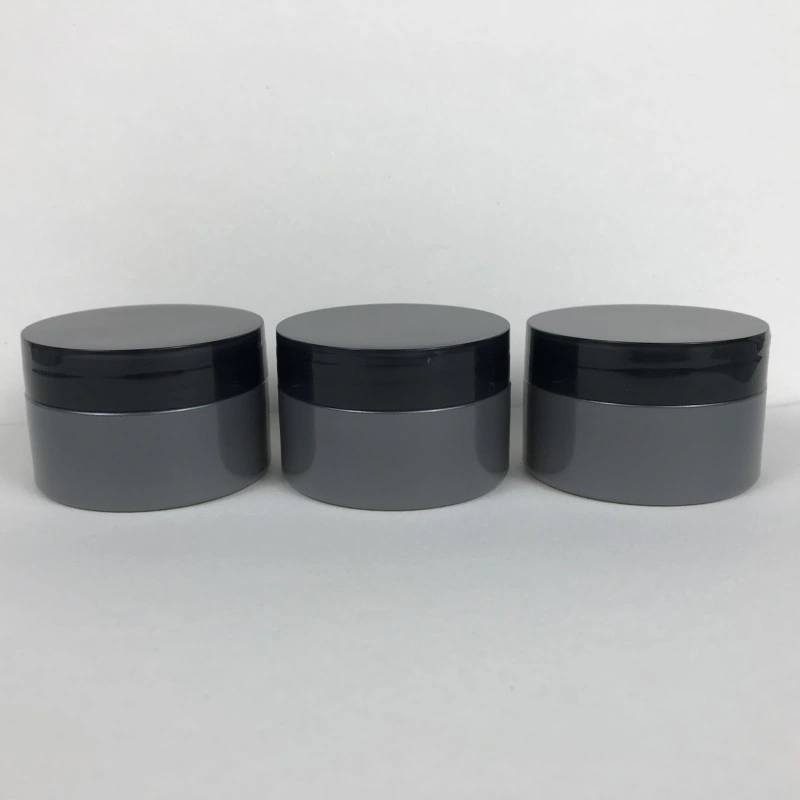 Black Colour Straight Pet Cosmetic Container Cream Jar Packaging