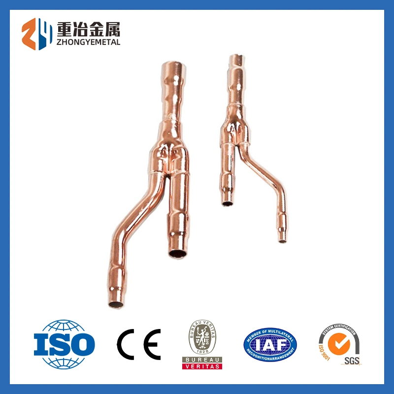 Customized H85 ASTM/C22000 JIS/C2200 Brass Branch Pipe for Air Conditioning