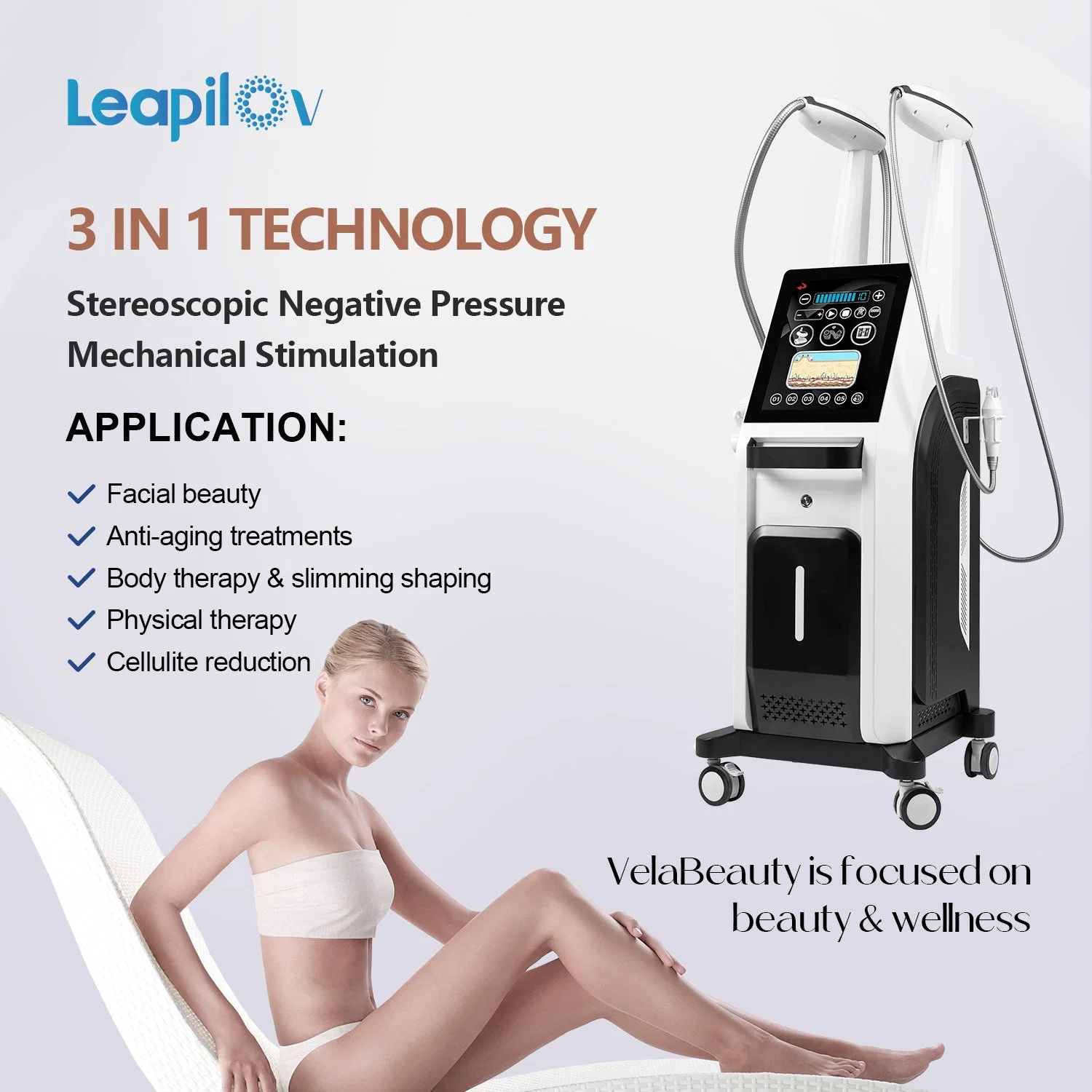 2023 Neues Update Vela Body Master Cellulite RF Hautstraffung Vakuum-Roller Körper Slimming Vela Roller Massage Beauty Machine