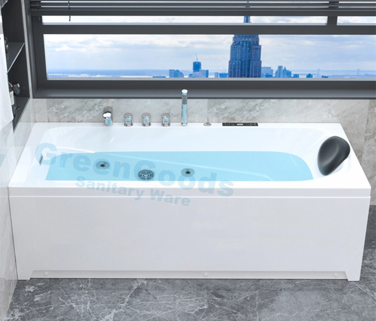 CE Bathrooms Shower Tubs Hydro SPA Whirlpool Massage Bathtub with LED Lights