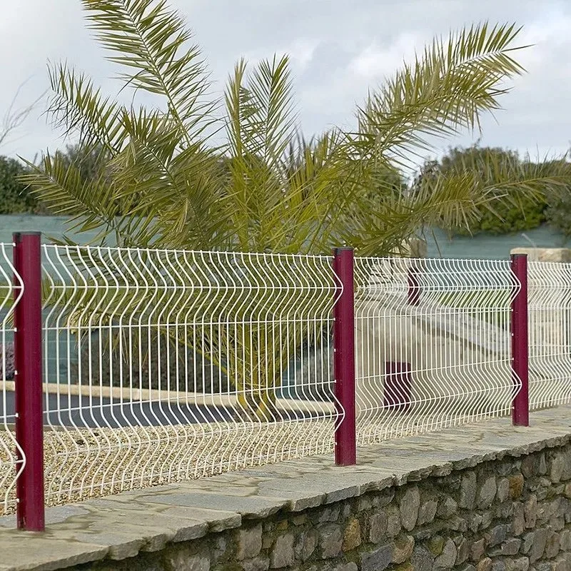 Easy Installation Iron Peach Shape Post Garden Security 3D Metal Fence Best Selling Perimeter 3D Curved Welded Fence