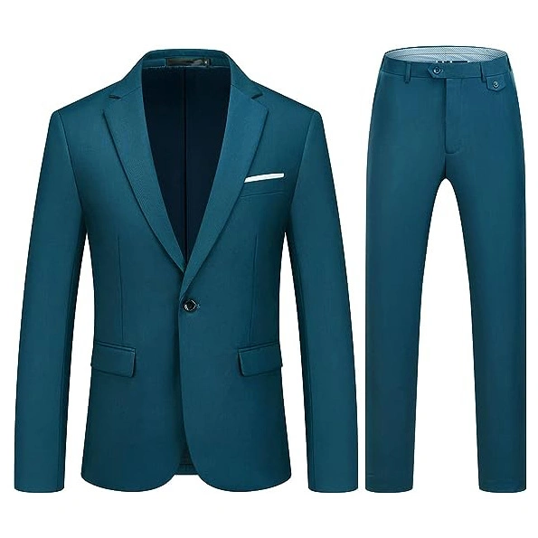 Trajes de hombres Slim Fit 2 pieza de un botón Solo Breasted formal para los hombres de negocios informales de boda traje