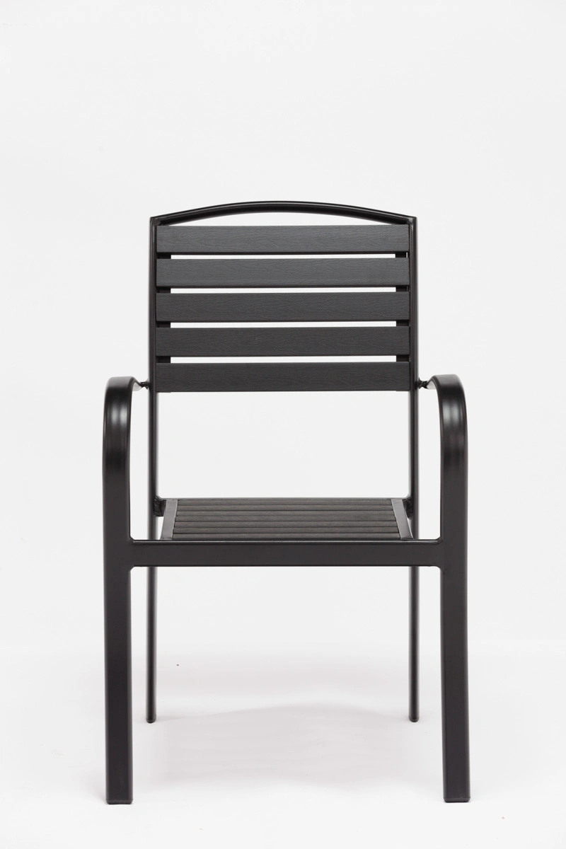 Black Powder Coated Aluminium Plastic Wood Outdoor Furniture