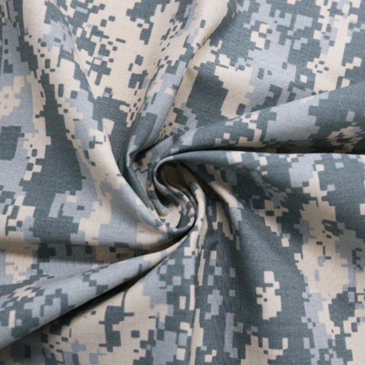 100% poliéster PVC impermeable Anti-Infrared/PU tejida tejido estilo militar impreso Digital de sarga tejido Down Jacket chaqueta