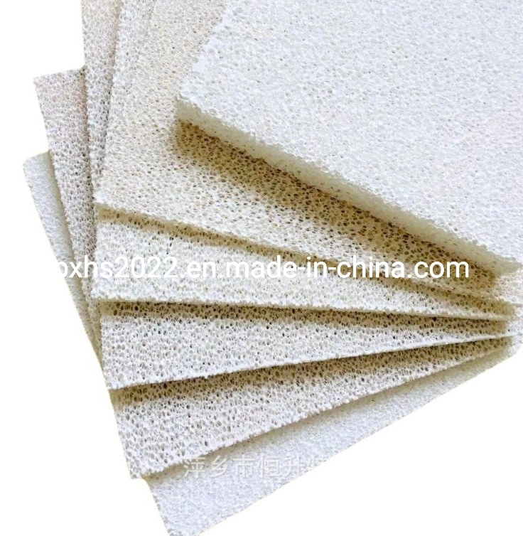 Ceramic Foam Filter Alumina Material 100*100*10-50mm 10-60ppi Using for Water Treatment