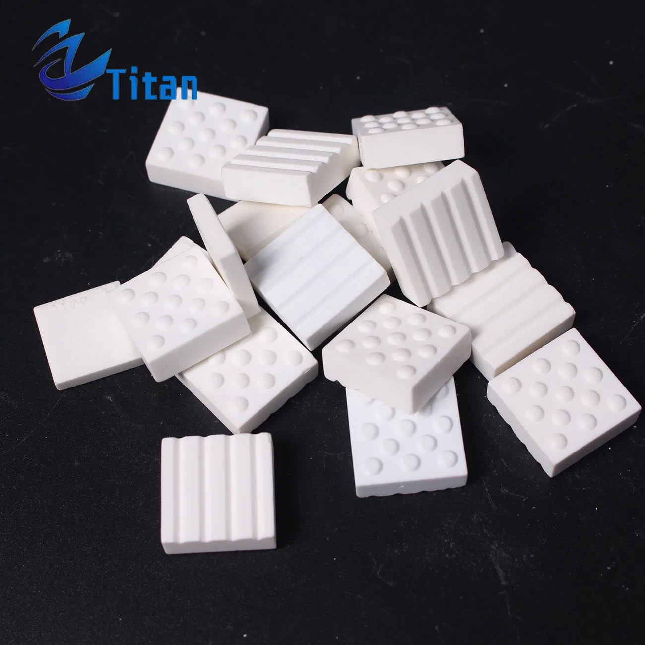 High Alumina Ceramic Customized Hex Square Circle Cylinder Lining Pieces Wear Mat