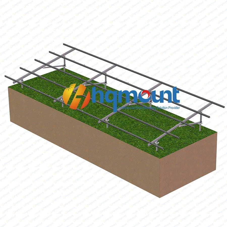 N Types Aluminium Commercial Ground Solar Racking Mounting System