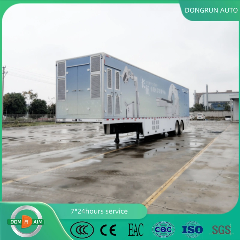 China Enclosed Ultraviolet Disinfection Lamp Medical Van Mobile Semi Trailer