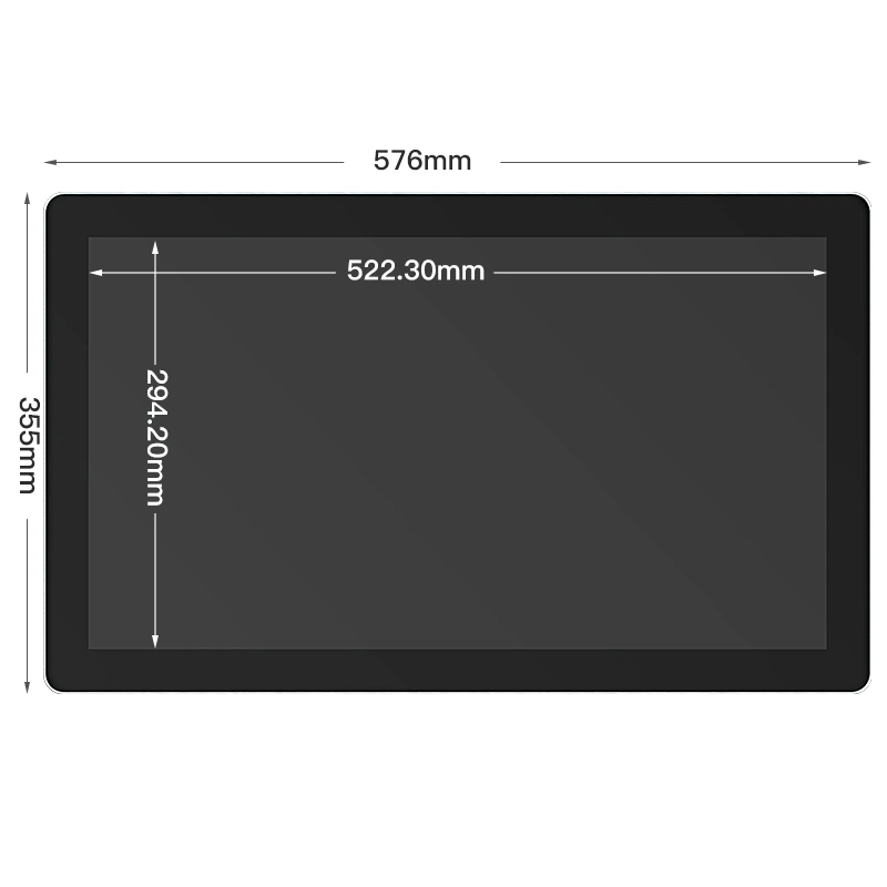 23.6 Inch IPS 1920*1080 PC Black FHD Capacitive Touch Industrial Panel PC Aluminum Frame TFT Wall Mounted LCD Display OEM