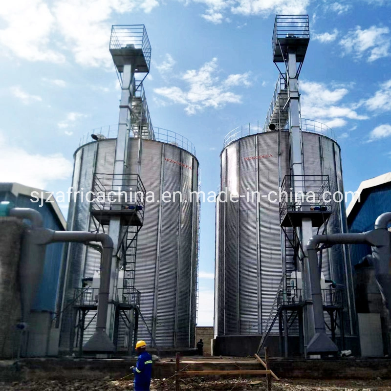 4*500t Silo de Acero trabajar con máquina de molino de trigo 100t in Zimbabue