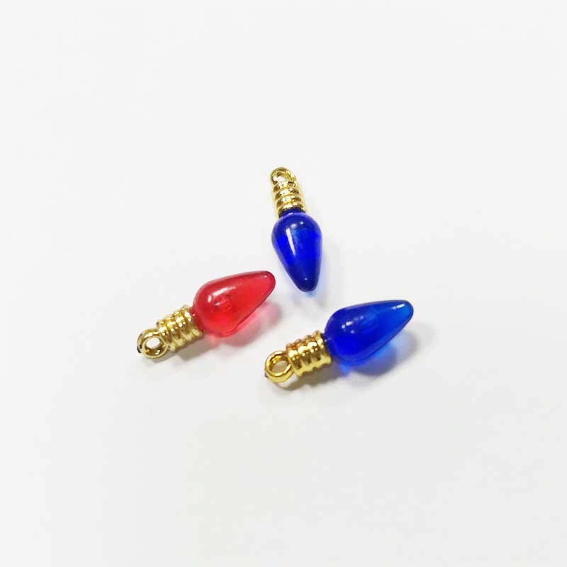 Canada Christmas Use Green Red Blue Small Acrylic Twist Bulbs