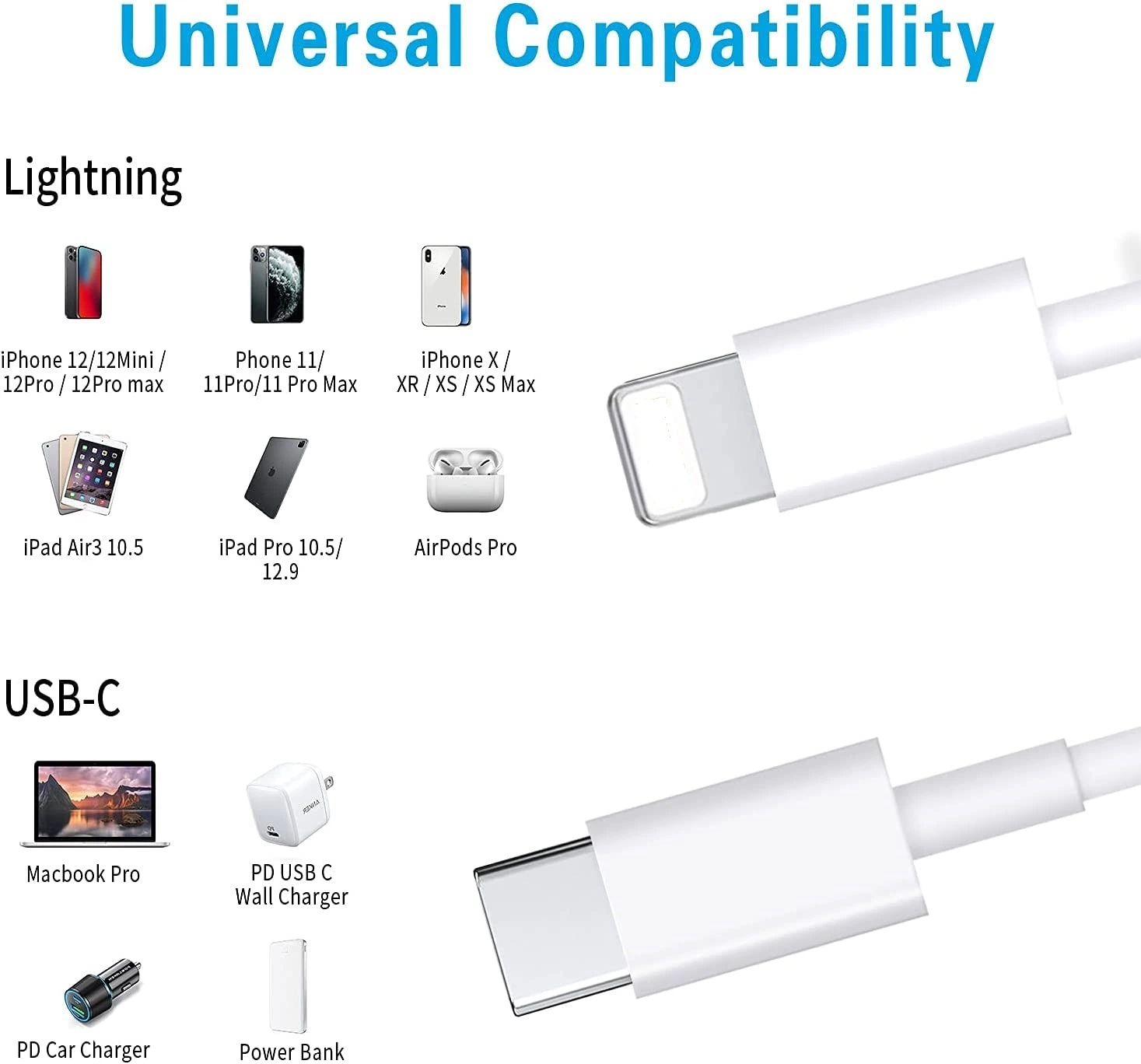 Pd 18W USB C to Lightning TPE Fast iPhone Charger