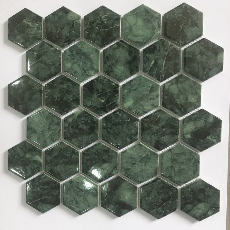 Hot Sale Building Material Green Color Ceramic Mosaic in Different Shape