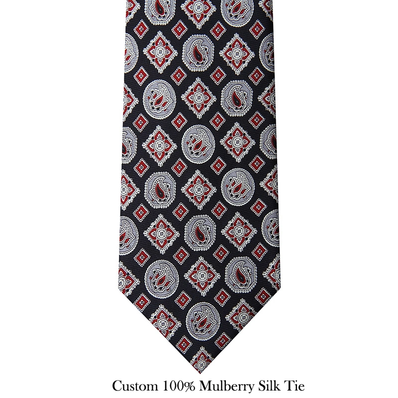 Wholesale/Supplier Business Custom Printed Pure Silk Fashion Woven Silk Tie with Custom Size