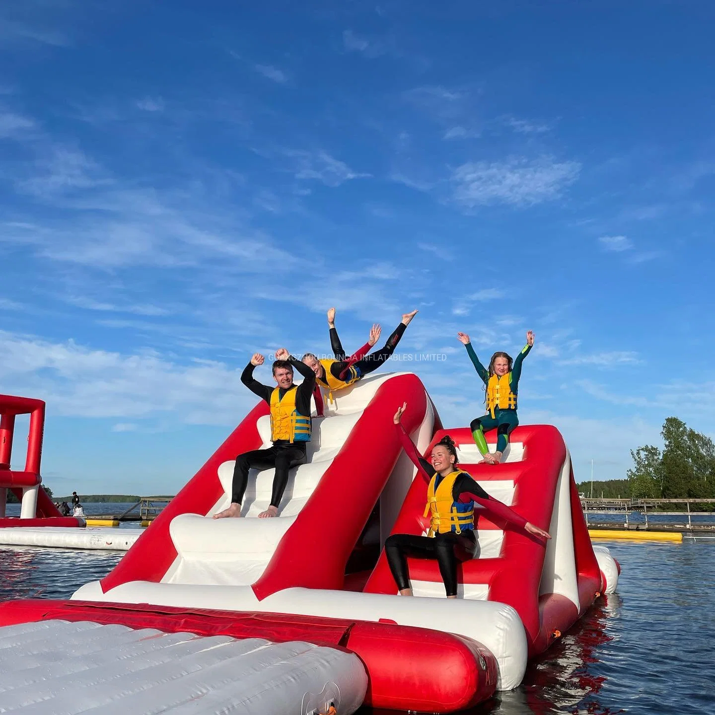 Inflatable Water Sport Floating Water Games Double Ladders for Commercial Use