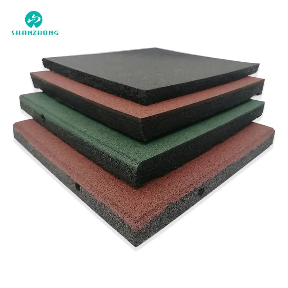 Health Care Good Protective Buffering Rubber Flooring Tiles Mats for Outdoor/Kindergarten Activity Area