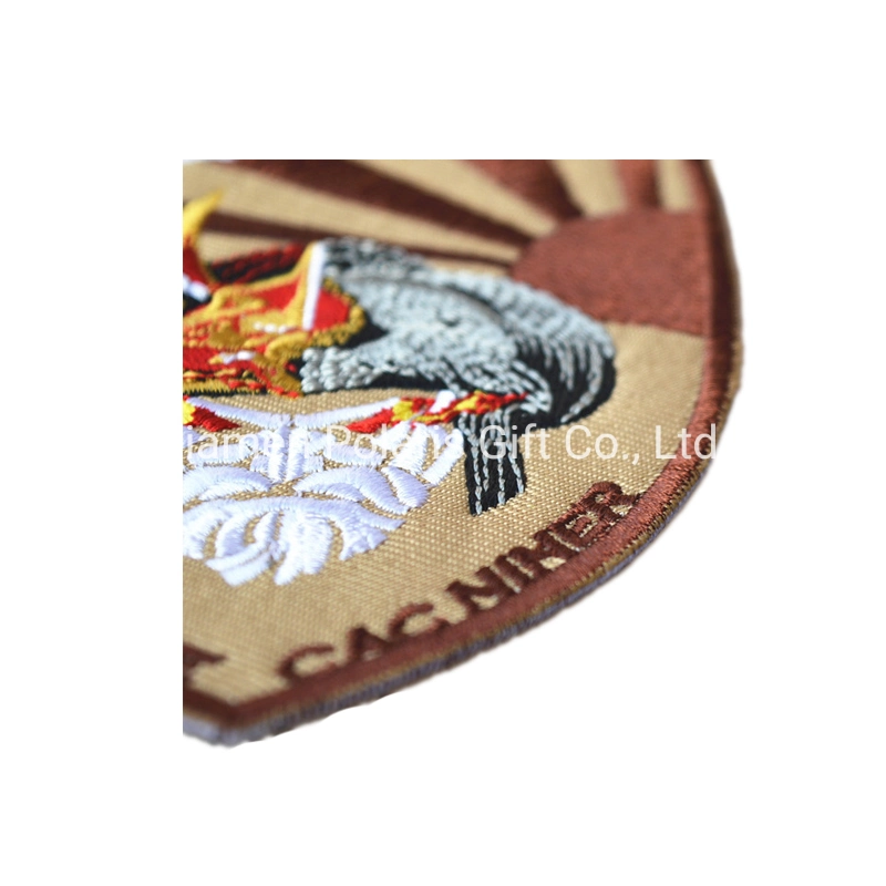 Custom Adhesive Momerial Polyester Embroidery Patch Embroidered Label