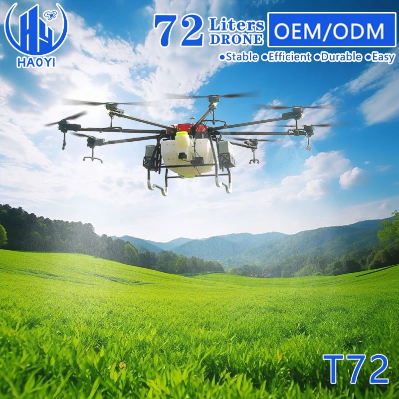 Agricola Drone Factory Price 72L Agriculture Drone PARA Fumigar Pulverizacao Agricultura Riego Cron Wheat Crop Spray Agricultural Uav with 8 Axis