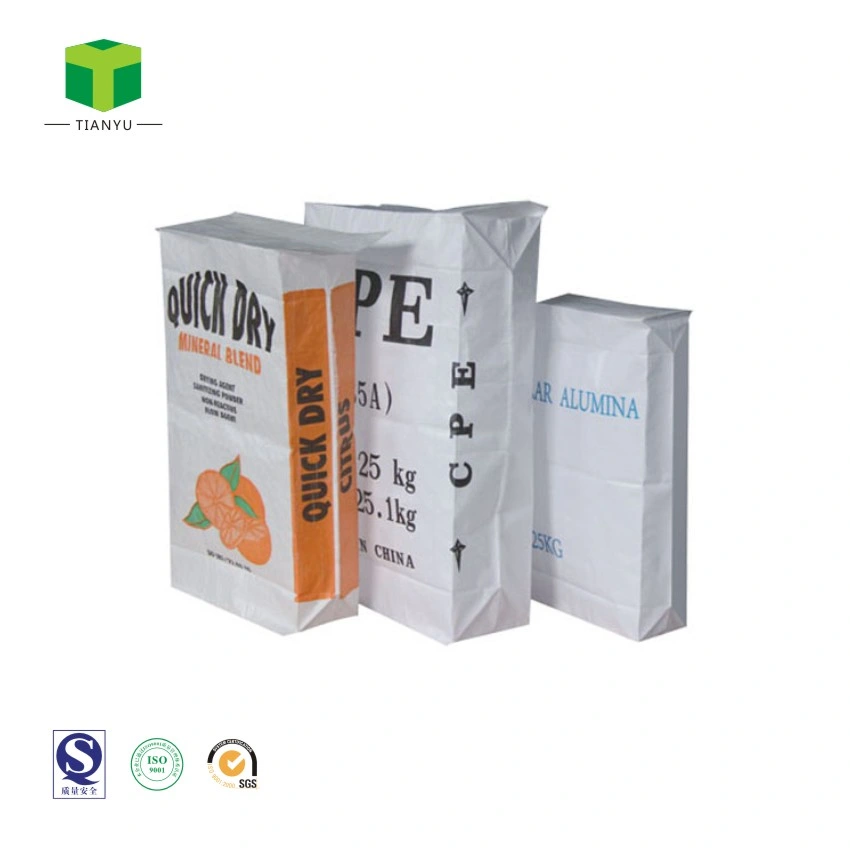 Cement Bag Paper Cement Packaging Bag Craft Bag Pack Kraft Paper for Mortar Chemical Packing 25kg Custom Flour