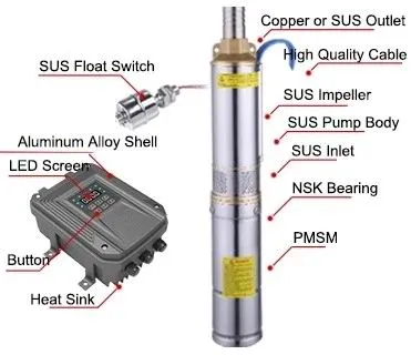 Submersible Solar Power DC Solar Pump Deep Well