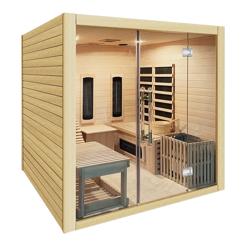 Luxury Far Infrared Steam Bath Cabin Wood Dry Steam Sauna Room