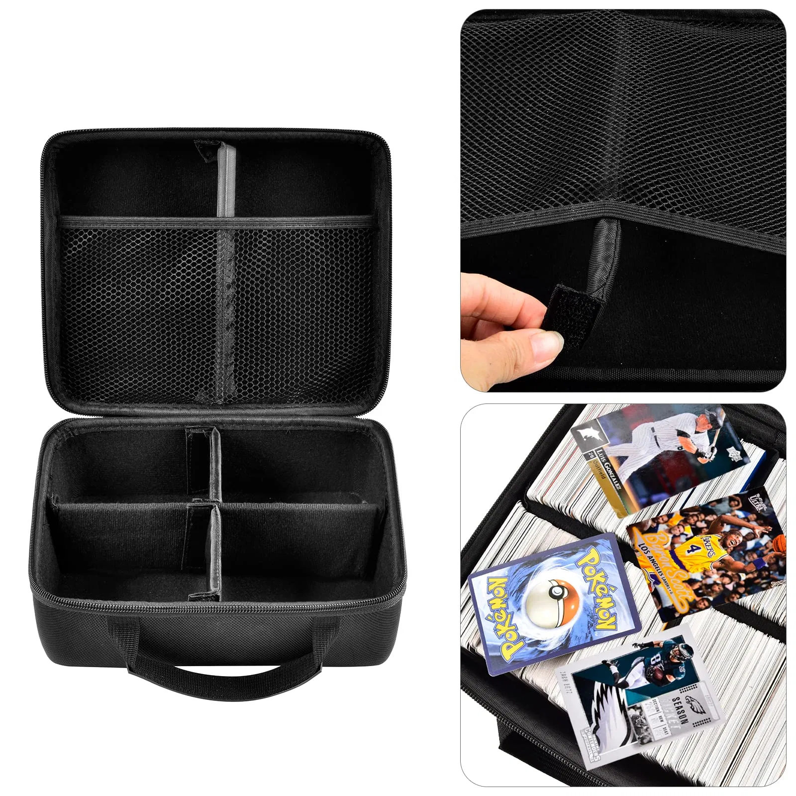 1600+ Large Card Game Case Trading Card Storage Holder Box for Pm Cards Packs & All Expansions Football Cards Carrying Case