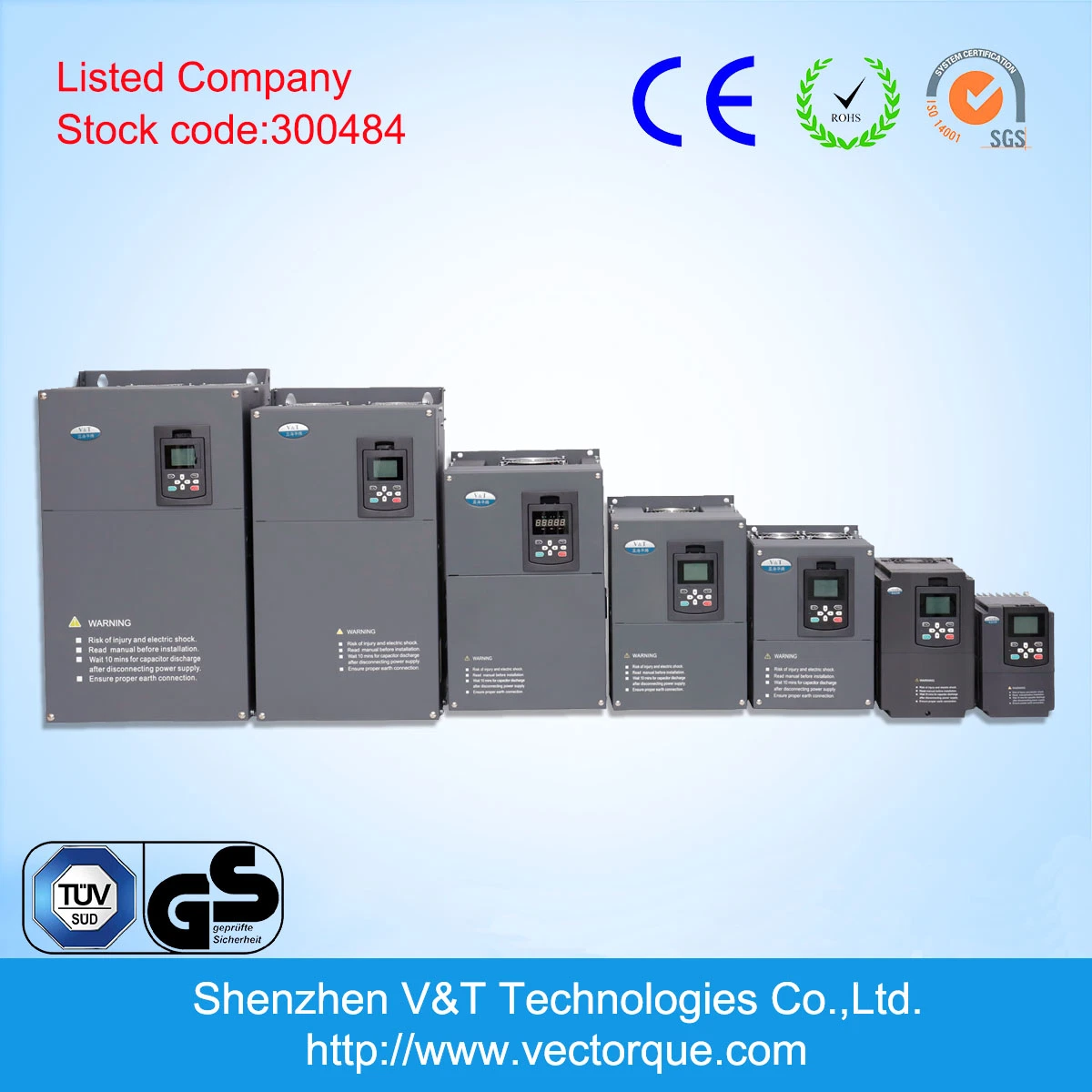 V9 V/F Vector Torque Control with Encoder Feedback 2.2kw AC Drive