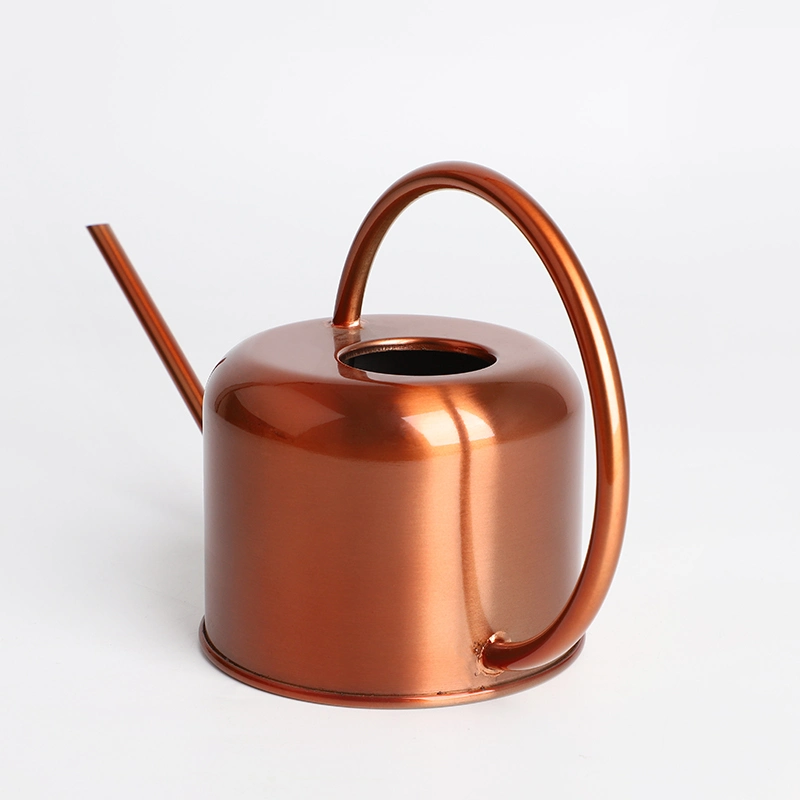 1L Metal Stainless Steel Watering Can with Copper Painting