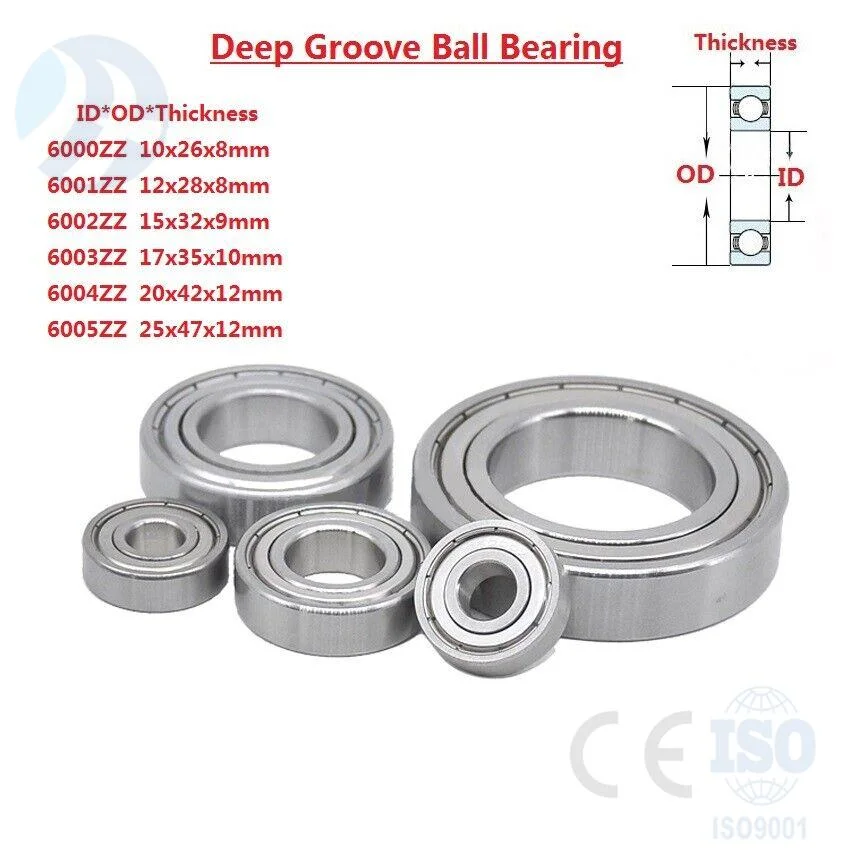 6004 Deep Groove Ball Bearing with Auto Wheel Roller Deep Groove Needle Ball Pillow Block Rolling Bearing Size 20*42*12mm