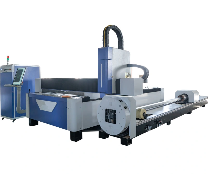 Industry 1kw 4kw Pipe Fiber Laser Cutting Metal Tube Rotary CNC Tube Laser Cutter Machine