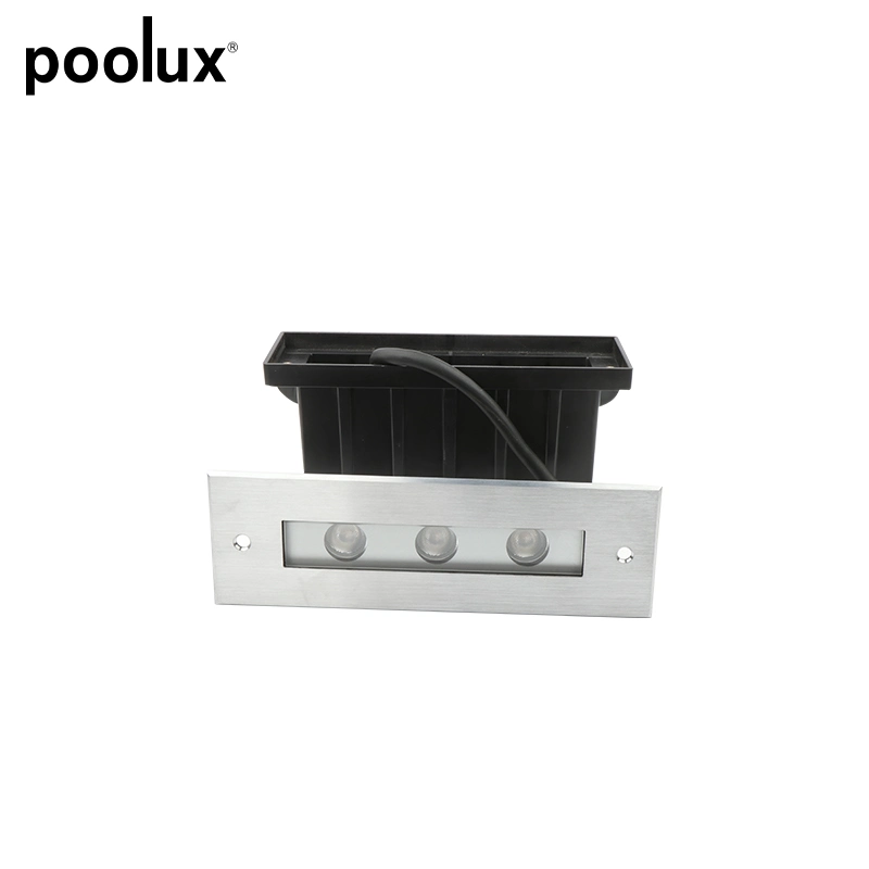 Outdoor IP67 Waterproof Inground Swimming Pool Square Aluminum Square Head LED Recessed Wall Light