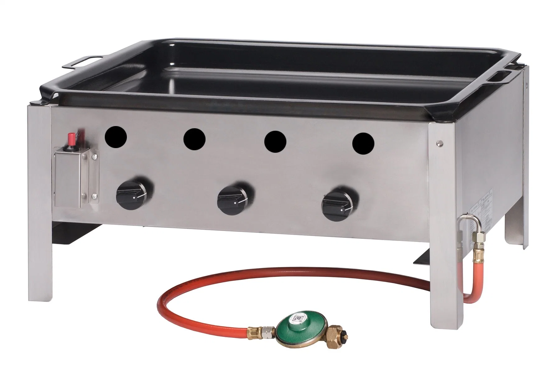 Outdoor Cooking Grill with Three Burner Design