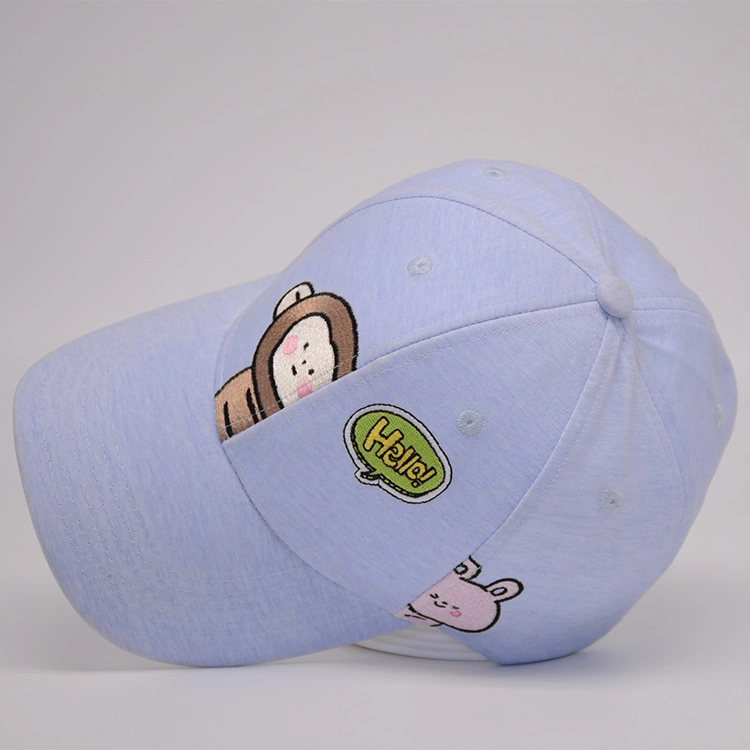 Cotton Temperature-Changing Fabric Cap with Cute Embroidery