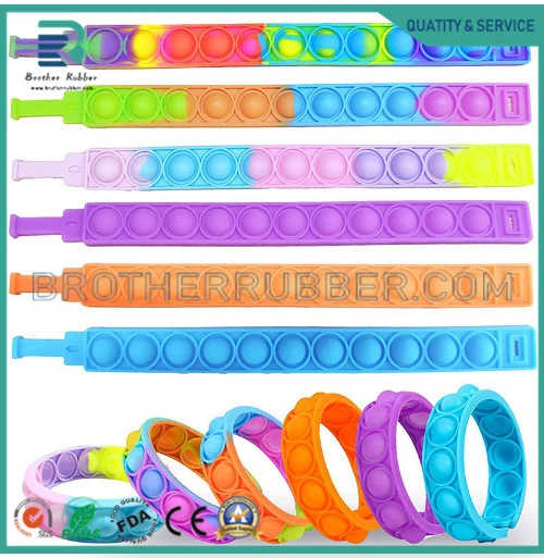 New Silicone Bracelet Bubble Bracelet Puzzle Decompression Decompression Finger Music Silicone Bracelet Toys