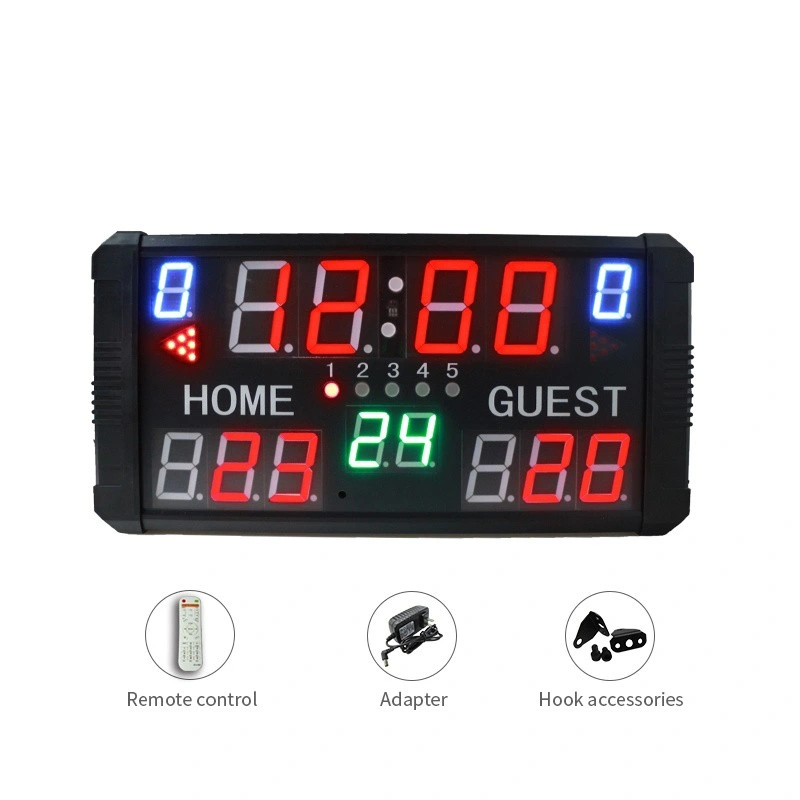 Électronique numérique jeu de basket-ball sans fil magnétique Tableau de bord de la batterie rechargeable intégrée Mini LED Tableau de bord