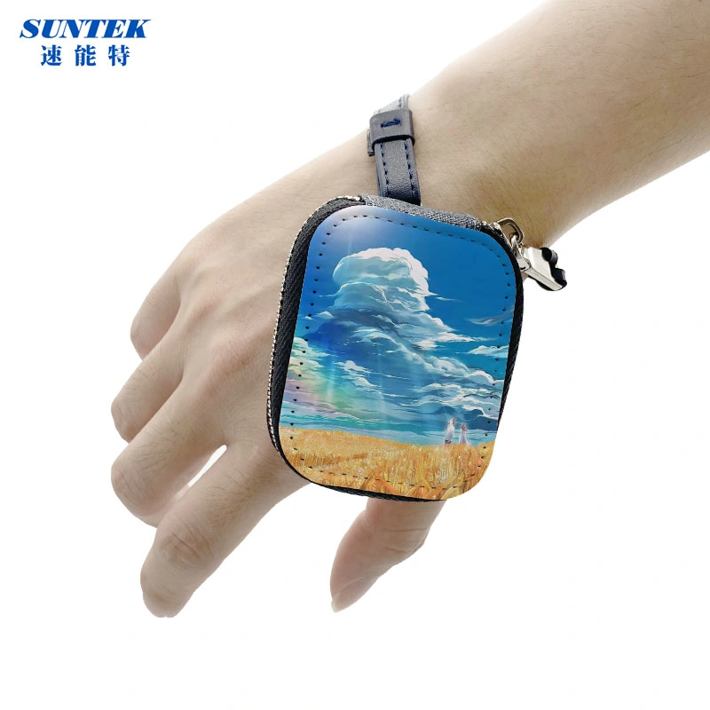 Office Sublimation PU Leather Bag for Earphone Case