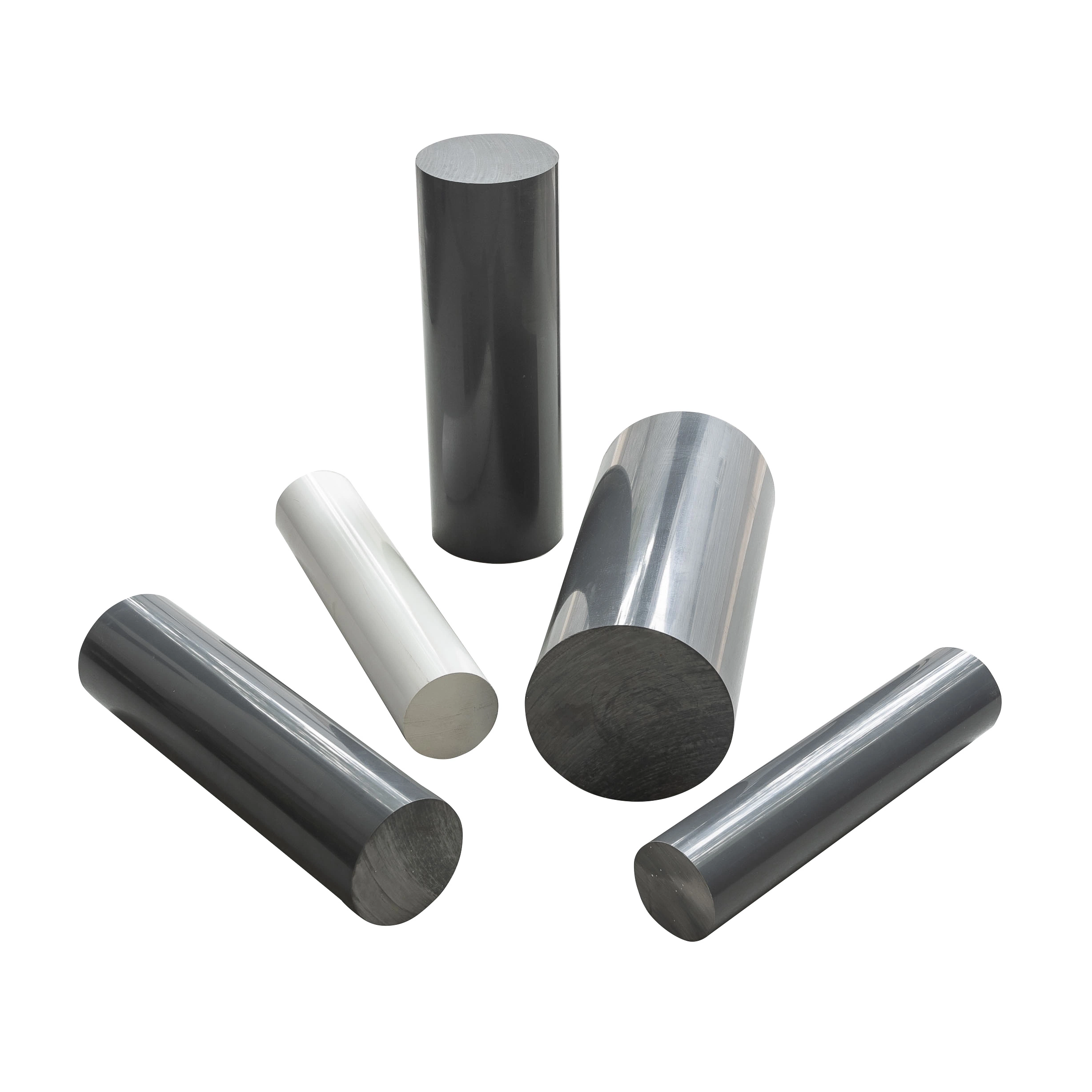 Wear-Resistant Grey Plastic PVC Bars / Rods with High Hardness