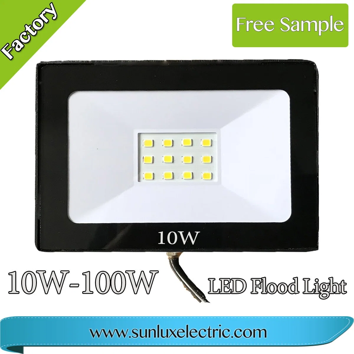 LED Flood Light 10W, 20W, 30W, 50W, 100W IP65-66 AC85-265V for Street