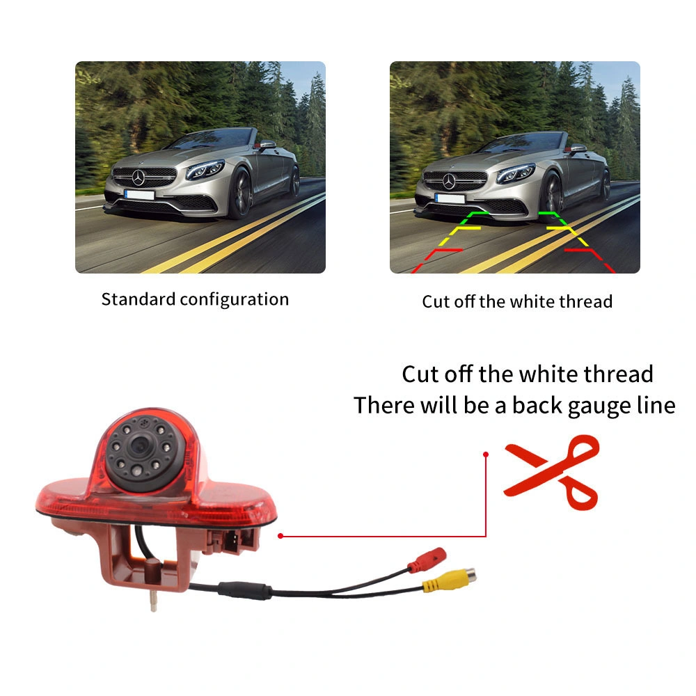 Parking Assist Backup Rear View 8LED Stop Lamp Car Brake Light Camera