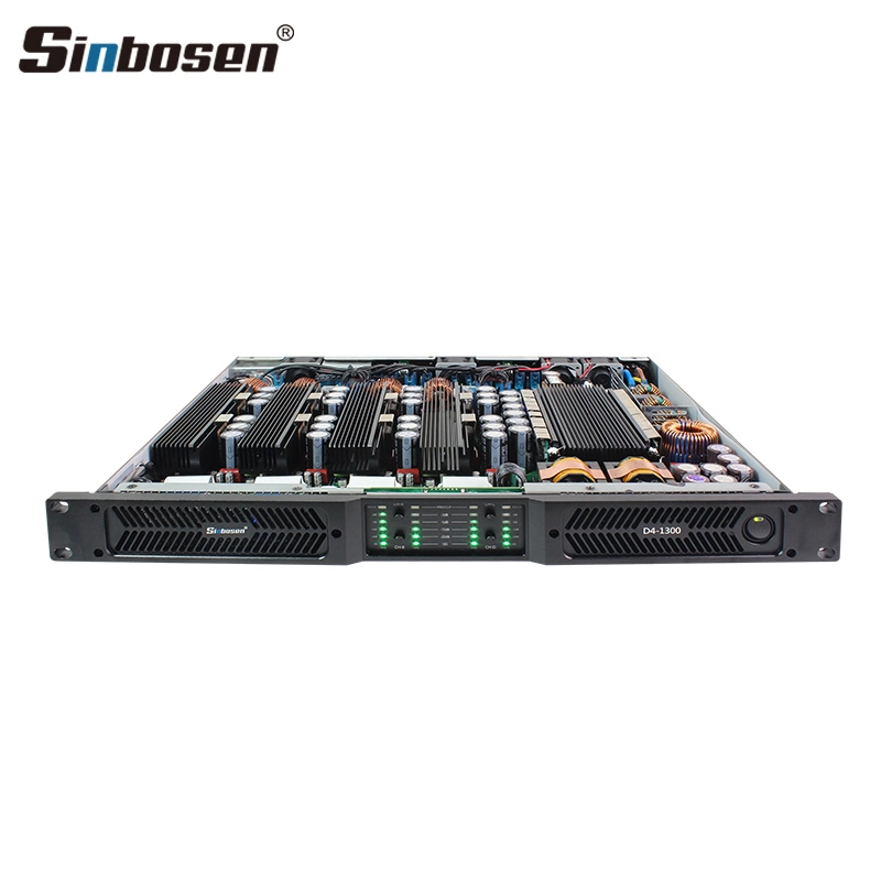 D4-1300 Class D 2 Ohms Stable 4 Channel 1300W Power Amplifier Professional